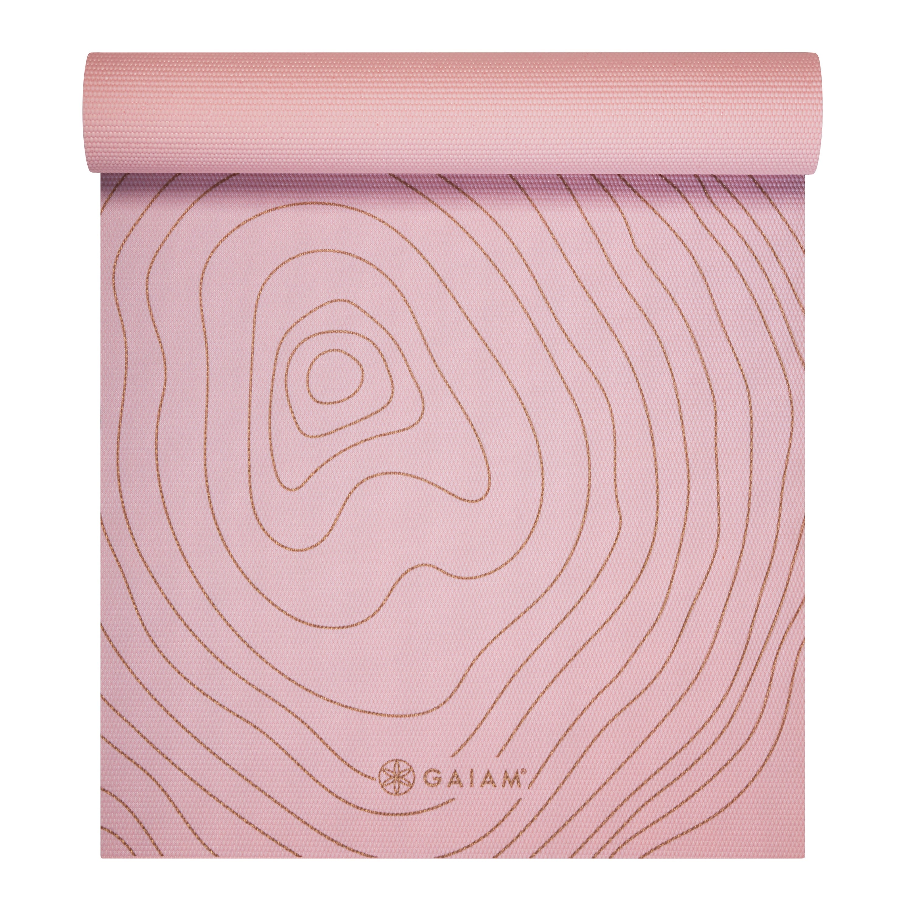 Gaiam Premium Topo Sherbet Yoga Mat (6mm) top rolled