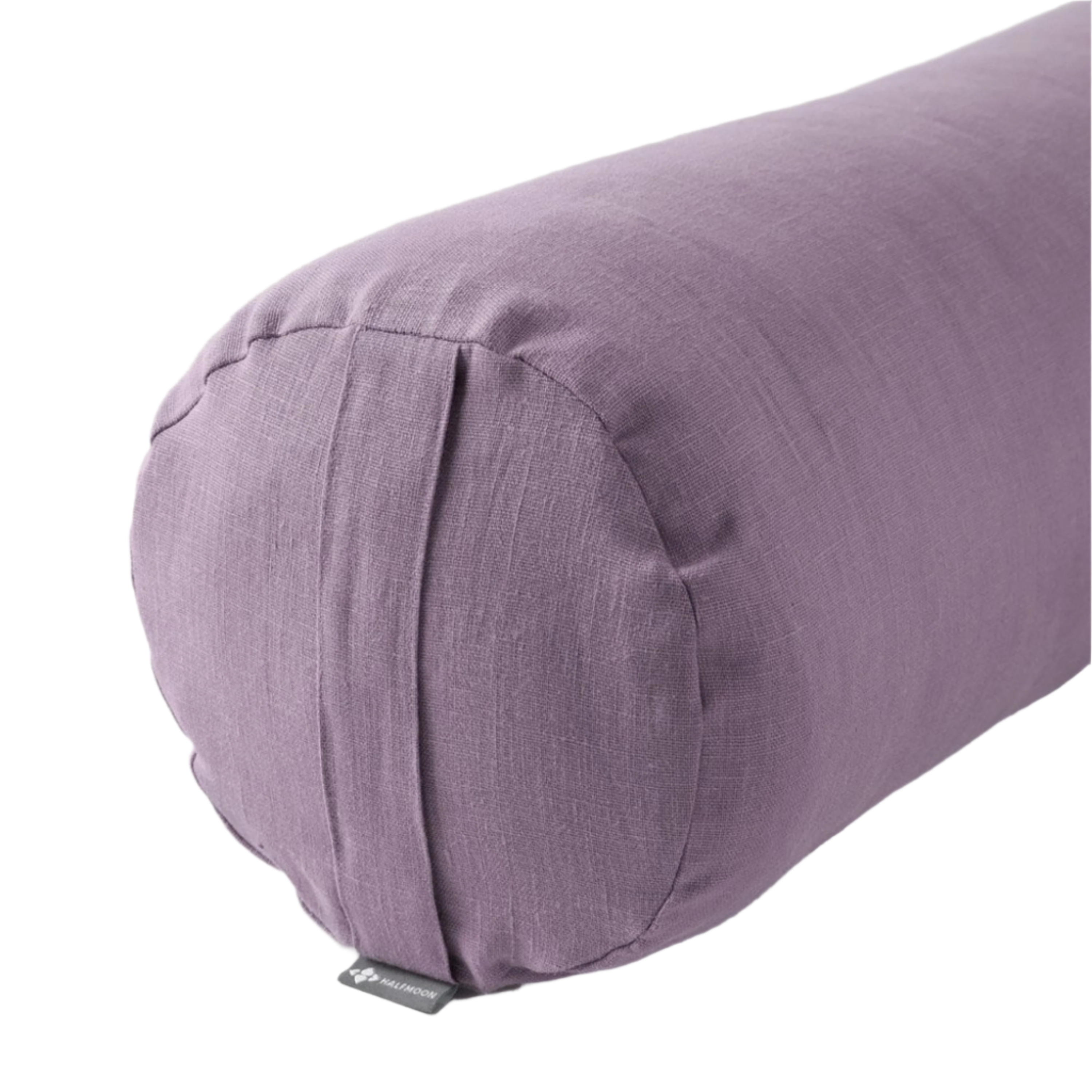 Fig Linen Cylindrical bolster up-close